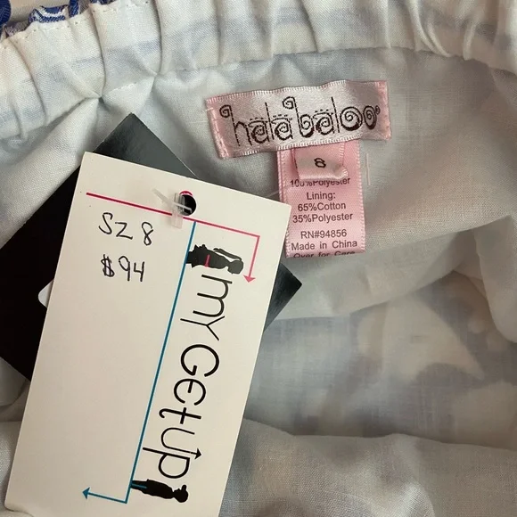 Halabaloo Royal Blue and White Bow Front Dress - Picture 6 of 6